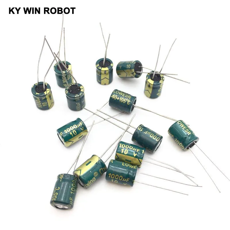 Condensador electrolítico de aluminio de alta frecuencia y baja impedancia, 10V, 1000UF, 8x9mm, 1000uf, 10v, 20 unids/lote
