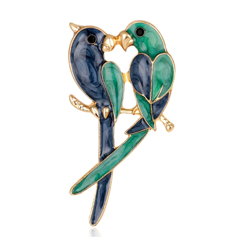 100pcs/lot Fashion Christmas Women gold plated Bird Animal Brooch Pin Wedding Bridal Gift