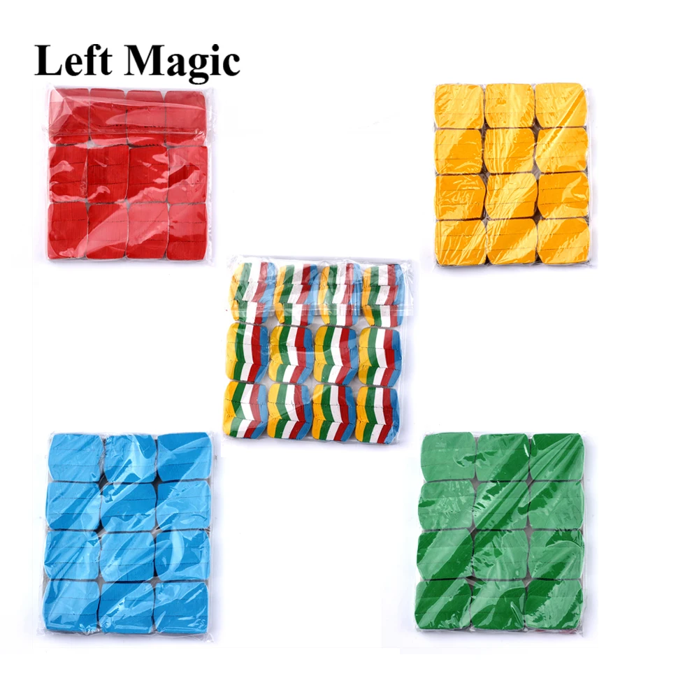 12PCS/Set Colorful Snowflakes Paper Magic Tricks Snow Storm Magic Paper For Magic Show Magician Accessories Classic Toy