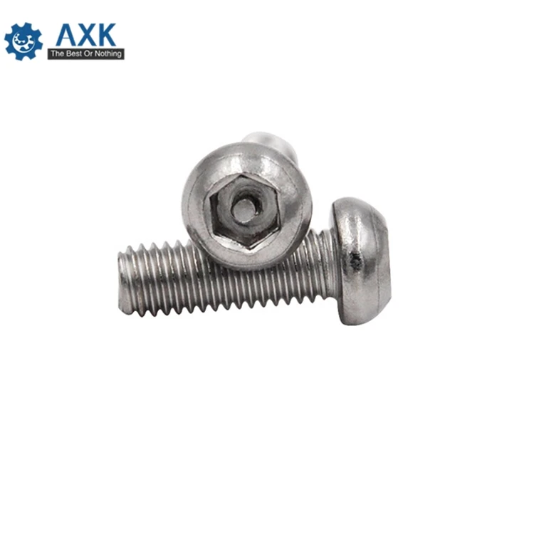 10/50pcs M3 M4 M5 M6 M8 A2-70 304 stainless steel Six Lobe Torx Button Pan Round Head with Pin Tamper Proof Security Screw Bolt