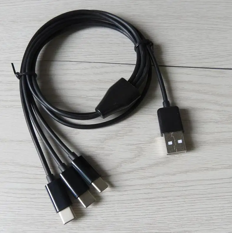 1m 3ft 3 in 1 USB Type C cable Power 3 TYPE C Devices At Once