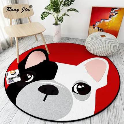 Creative Cartoon Round Carpet, Cute Bedroom, Home Coffee Table, Bedside Hanging Basket, Computer Chair Mat