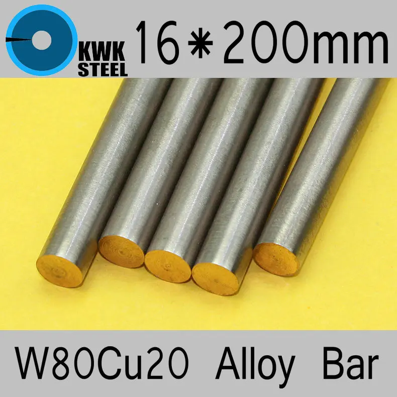 

16*200mm Tungsten Copper Alloy Bar W80Cu20 W80 Bar Spot Welding Electrode Packaging Material ISO Certificate Free Shipping