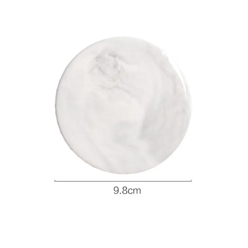 CFen A\'s Marble Pattern Ceramics Coaster Cup Pad Mat Heat insulation Table Bowl Mat Coffee Tea Cup Drink Coasters Round 1pc