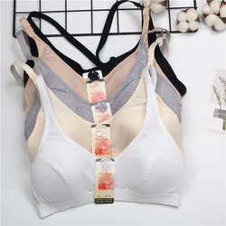 Women Bras Cotton Push Up Bra Wire Free comfy full Thin cup 70 75 80 85 90 95 Size 32 34 36 38 40 42 Adjusted-straps Underwear