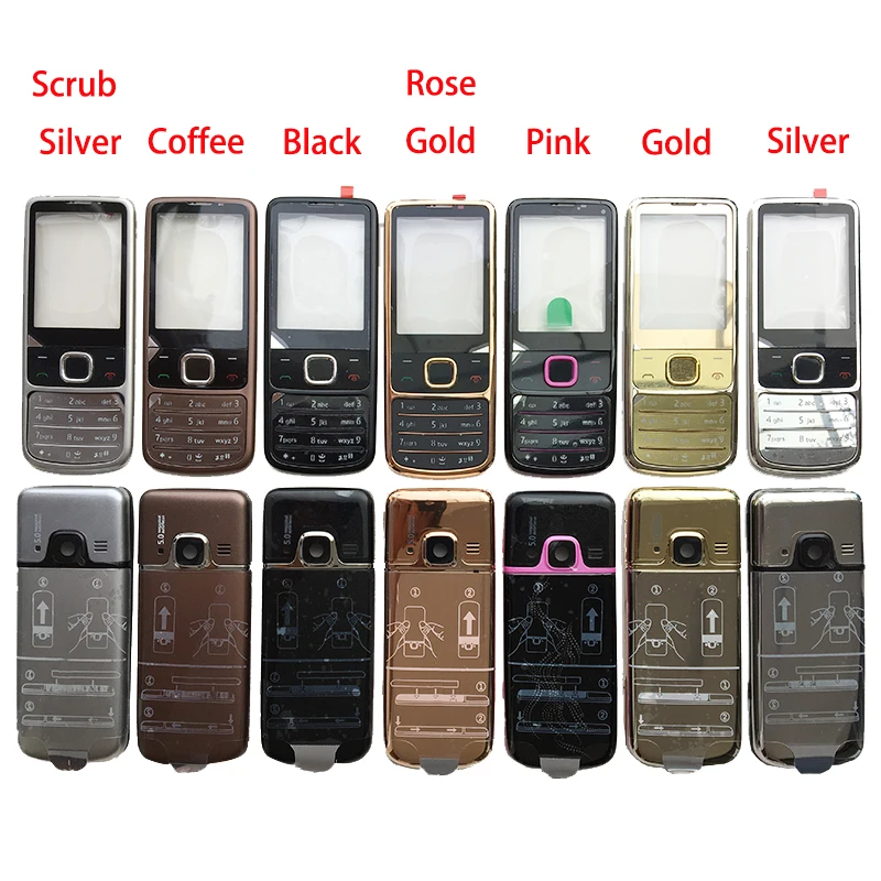 New Facing Frame + Middle + Back Cover + Keyboard For Nokia 6700 6700C Full Housing Replece Part With Logo