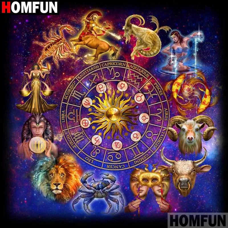 

HOMFUN полная алмазная вышивка Diy 5D алмазная живопись вышивка крестиком "Созвездие" полная дрель домашний декор комнаты A19405