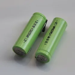 2-10PCS 1.2V rechargeable 4/5AA battery 1500mah 4/5 AA nimh ni-mh 14430 cell with soldering tabs for electric toothbrush shaver