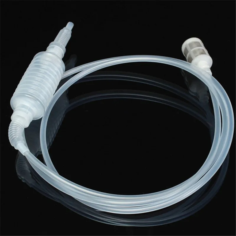 199CM Semi-automatic Home Brew Syphon Pack For Wine Making Hand Knead Siphon Filter Food Grade tube  Transparent