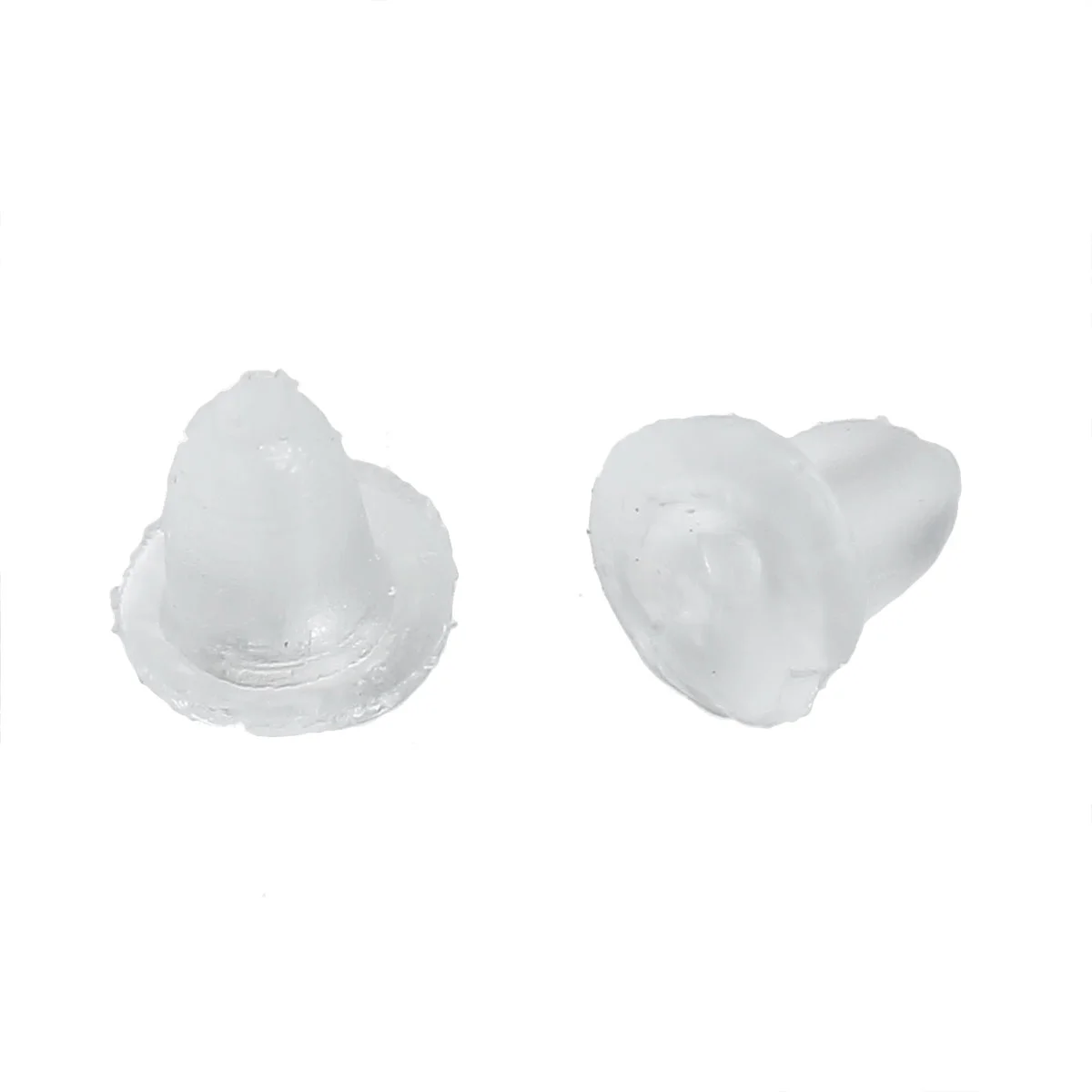 DoreenBeads 1000PCs Clear Rubber Back Earring Stoppers 5mm x5mm( 2/8" x 2/8") - 4mm x4mm( 1/8" x 1/8")