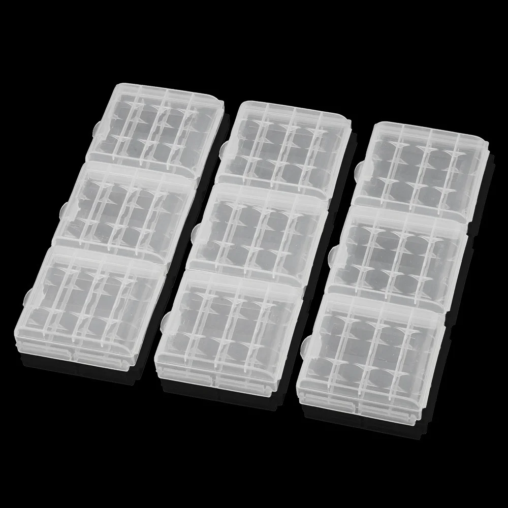 8pcs batterie AA caso AA potere di vendita di Plastica AA / AAA battery storage box supporto del sacchetto Duro Della Cassa di Batteria supporto