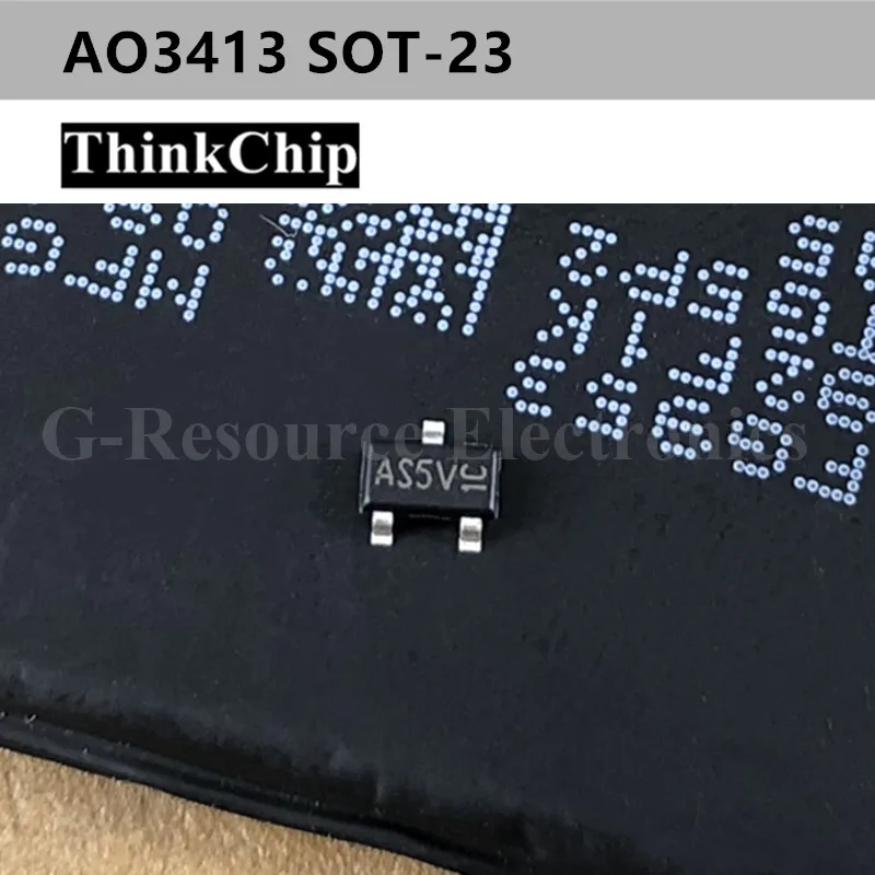 (50 stücke) AO3413 AS5V 3413 SOT-23 MOS-FET Transistor P-Kanal Triode SMD