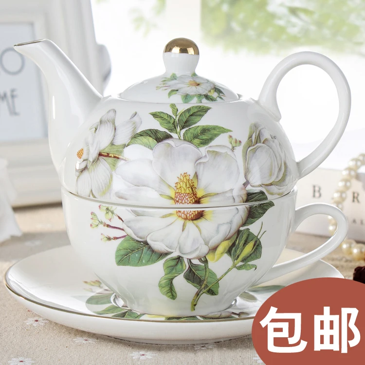 [] special offer every day pot and saucer Magnolia mother elegant ceramic tea pot and elegant flower tea