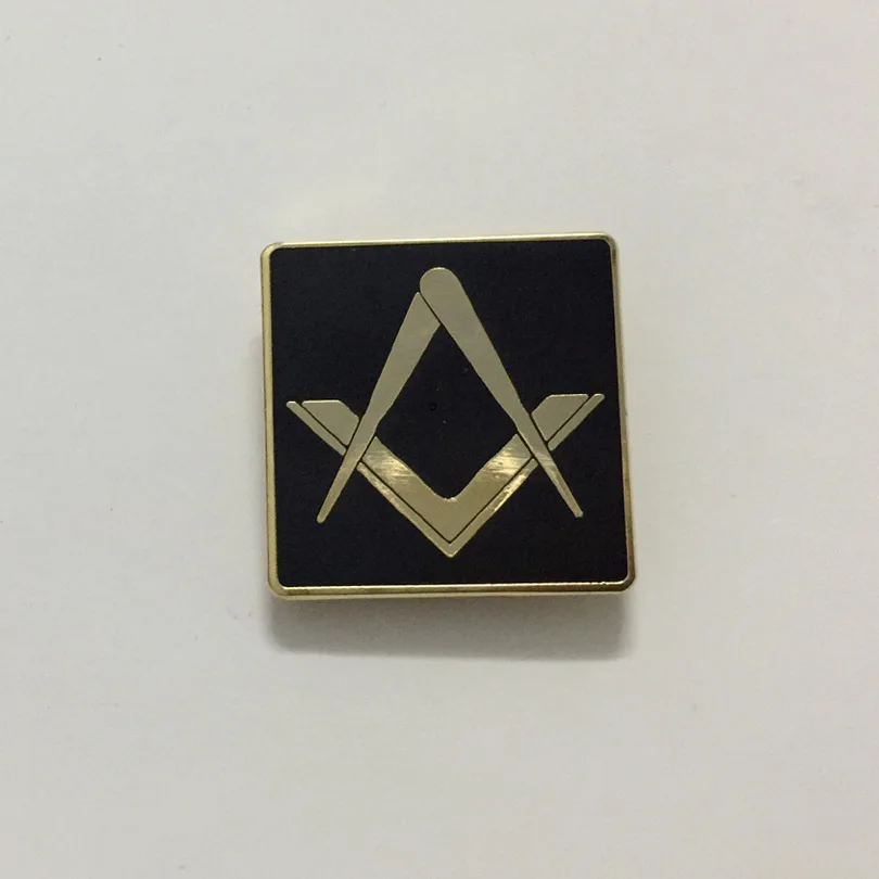 

100pcs Custom Pins 19mm square and compass freemasonry free masons lapel pin metal badge craft souvenir enamel brooch masonic