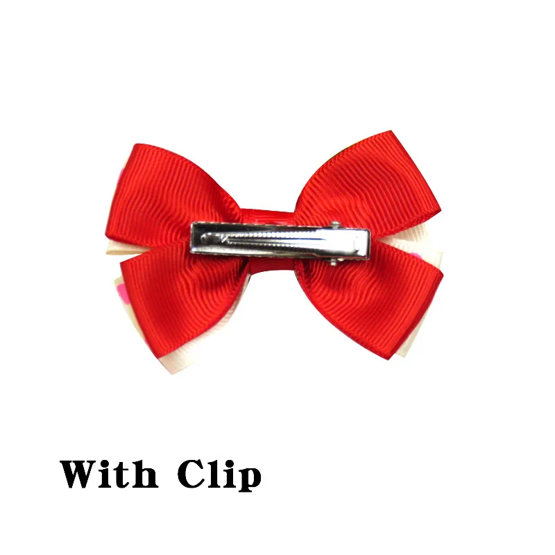 1PCS Novelty Lovely Double Dot Elastic Hair Bands Girls Ribbon Clip Bows Girl Hair Tie Hairpin Handmade Fashion Hair Accessories