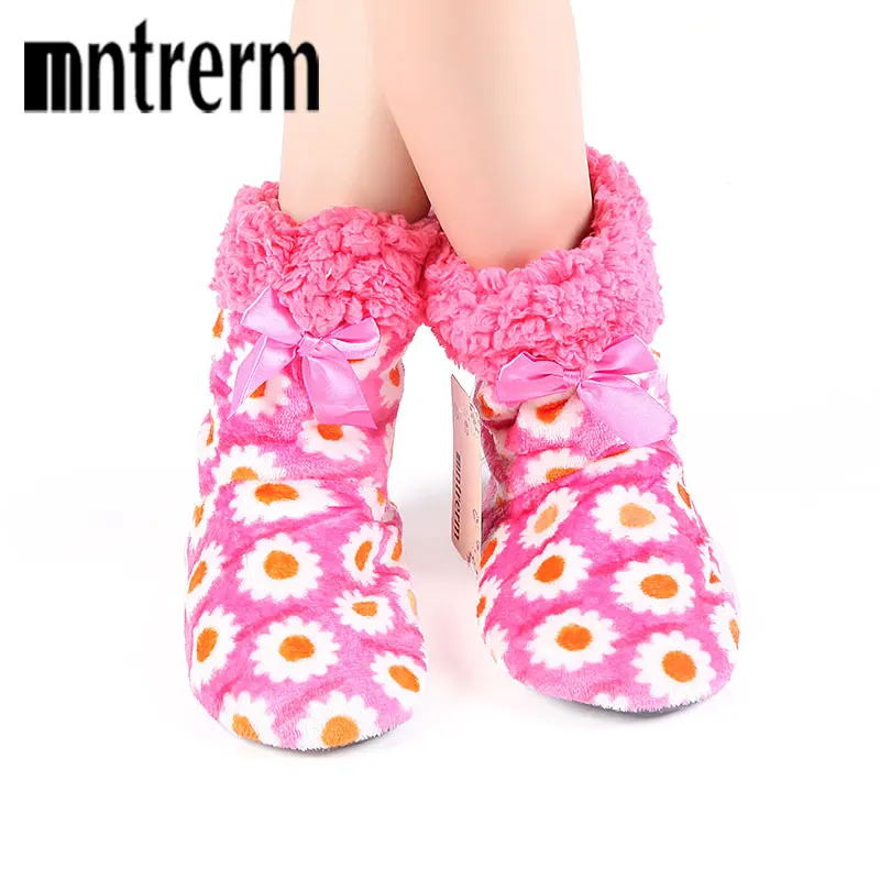 Mntrerm 2023 Home Soft Plush Home Shoes Slippers Cora Plush Indoor Floor Sock Indoor Slipper Winter Foot Warmer Best 8 Color