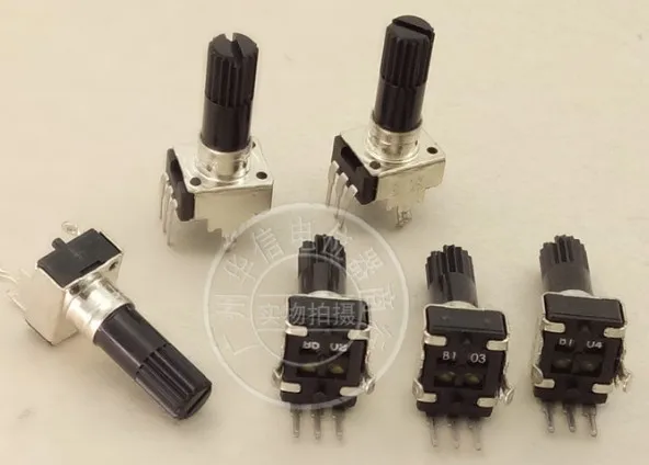 

RK0936N RK09 R09 09 type vertical single potentiometer B5K B10K B20K B50K B100K shaft 18mm rachis Plastic handle switch