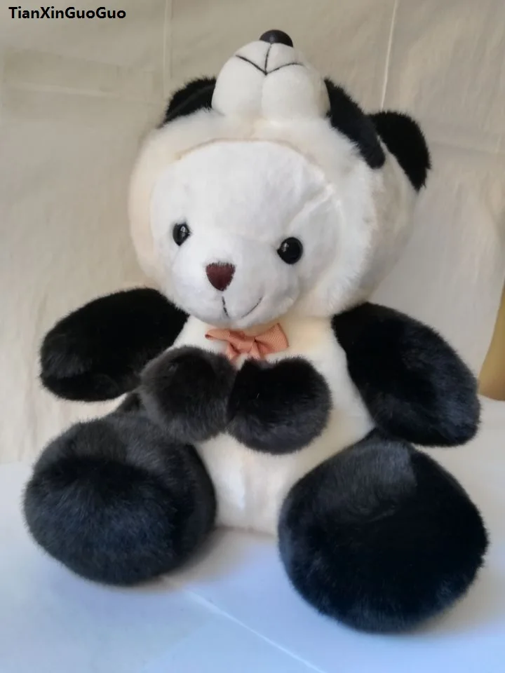 

high quality item large 30cm sitting pose panda plush toy soft doll throw pillow Christmas gift s2093