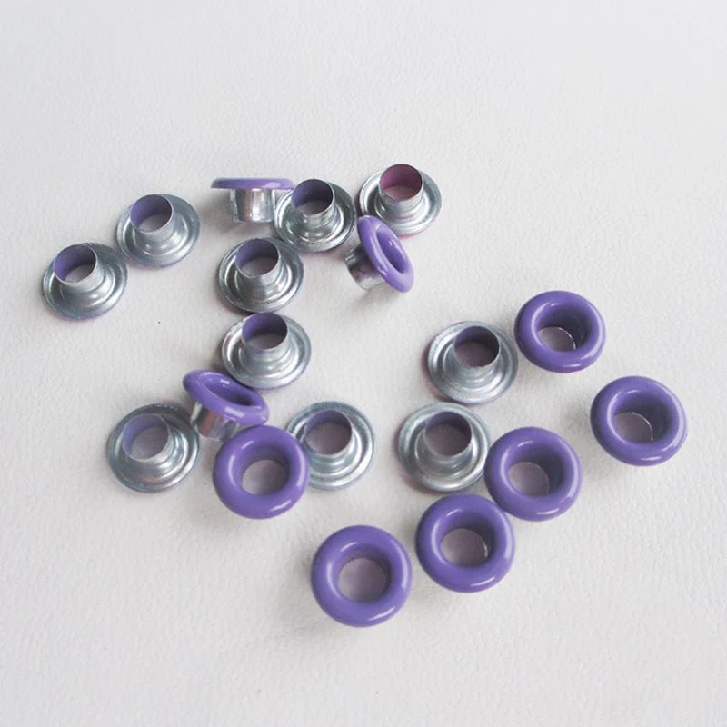 100Pcs Mix Color Spray Gas Eyelets Rivets Corn DIY Materials Color Buttonholes Multicolor Buckle Shoelaces Eye Metal Hole 4-6mm
