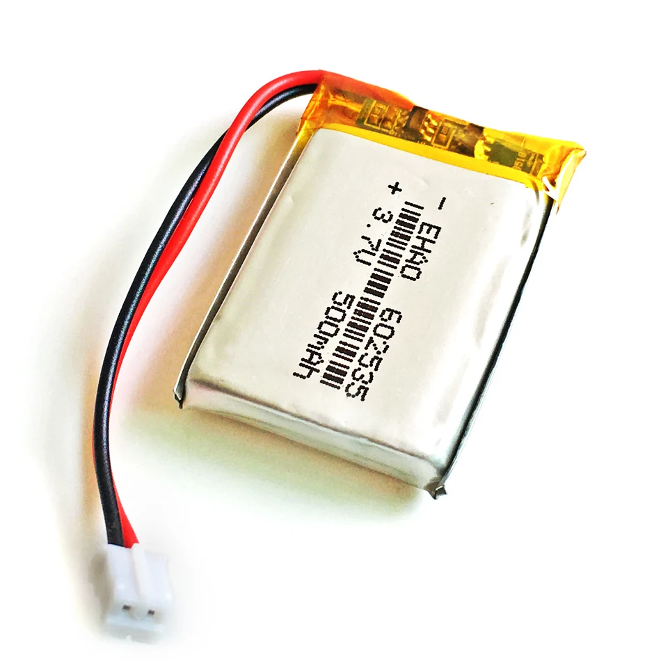 3.7V 500mAh polimer Lipo akumulator litowy 602535 + JST PH 2.0mm 2pin dla GPS DVD Bluetooth rejestrator zestaw słuchawkowy