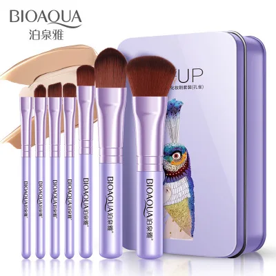 

30Sets/Lot New Foundation Brush, Blush And Eye Shadow , Lip Brush ,Brow At The End Of Brush Makeup 7Pcs/Set