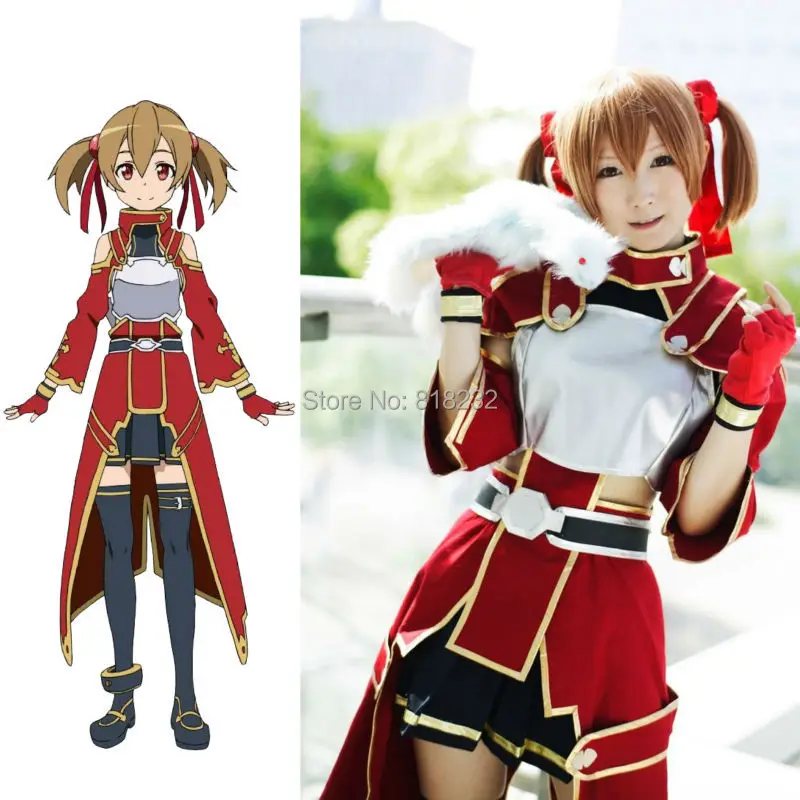 

SAO Sword Art Online Shirica Uniform Dress Outfit Anime Cosplay Costumes