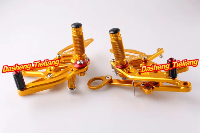 Gold Motorcycle Footpegs Rearset Footrest For BMW S1000RR S 1000 RR 2009 2010 2011 2012 2013 2014 CNC Adjustment Foot Rest Pegs