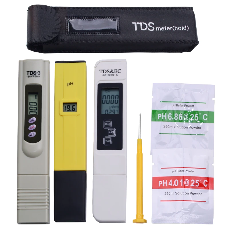 Yieryi 디지털 TDS 미터 PH 미터 EC 미터 포켓 펜 수족관 필터 수족관 용 수질 순도 시험기