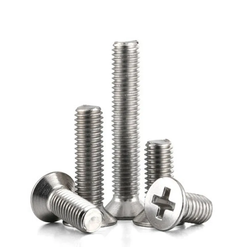 

50pcs M1.6 flat head Phillips screw Cross Countersunk heads Mechanical screws stainless steel 3mm-12mm Length