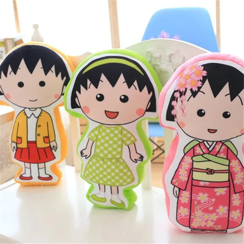 50CM One Piece Cartoon Anime Chibi Maruko-chan Toy Creative Doll PP Cotton Stuffed Cushion Sleeping Pillows 5 Style