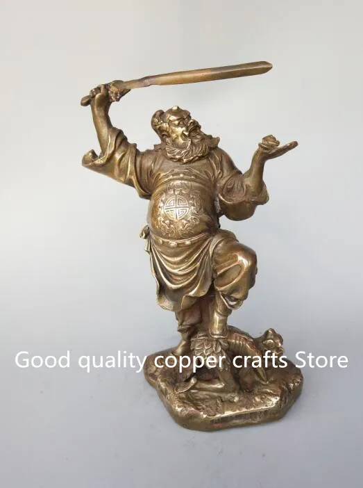 

China archaize Brass Zhong Kui catch demon crafts Statue