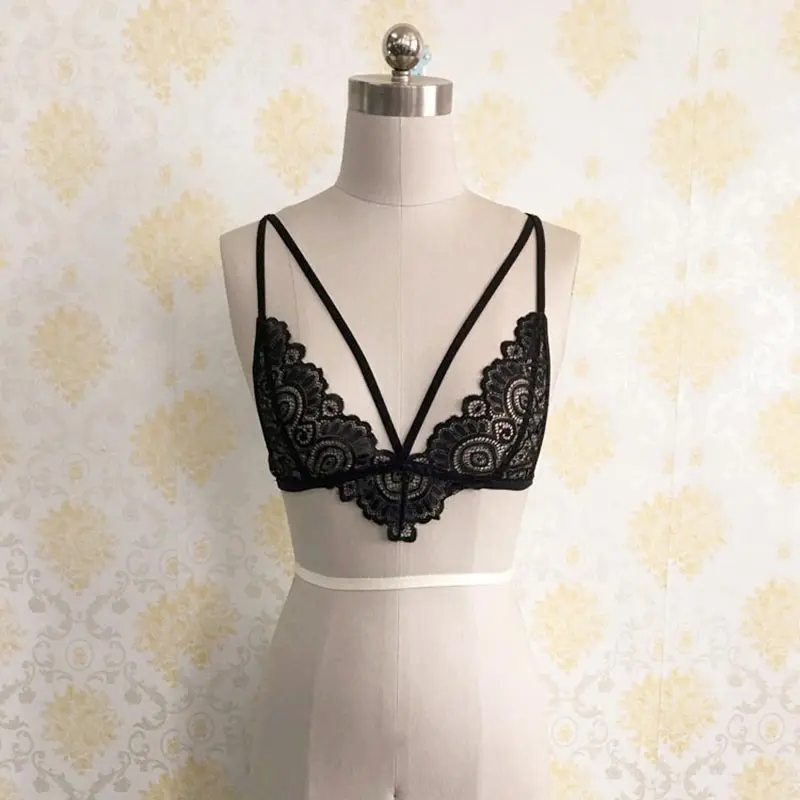 Women Sexy Bra Lace Bralette Bustier Corset Crop Top Padded Sex Intimates Underwear