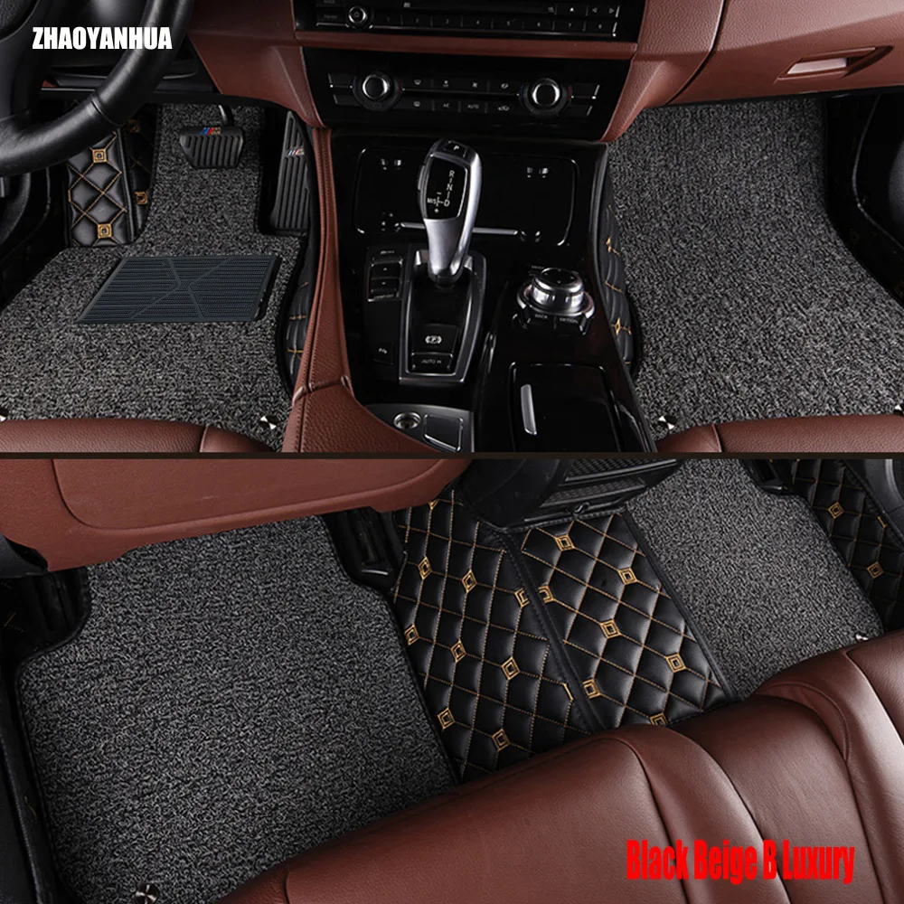 

ZHAOYANHUA Car floor mats Case for Infiniti EX25 FX35/45/50 G35/37 JX35 5D Waterproof car-styling leather Anti-slip carpet liner