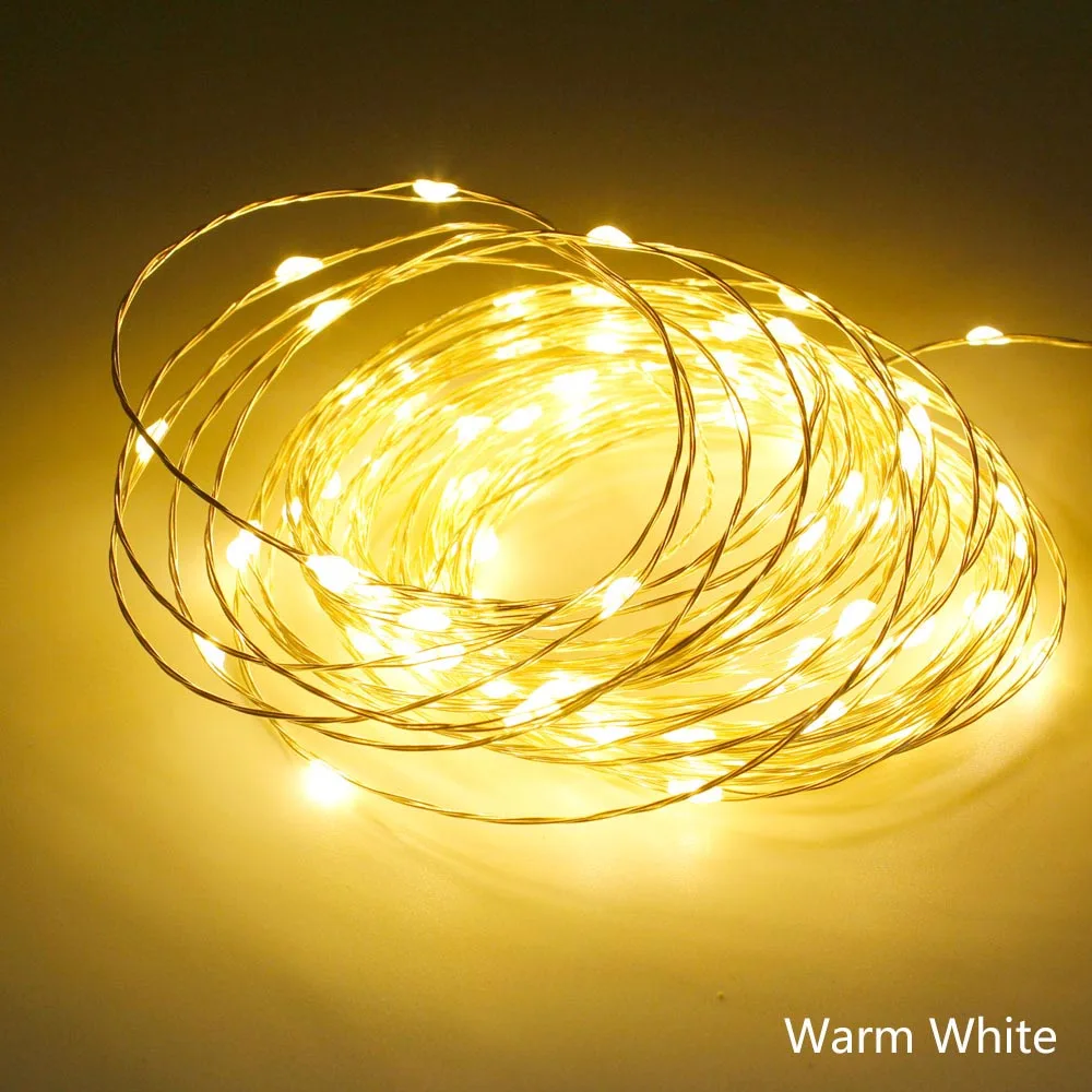 LED 5M Copper Wire String lights Waterproof USB LED Fairy Garland Holiday Wedding Party New Year Christmas Tree Decoration Led