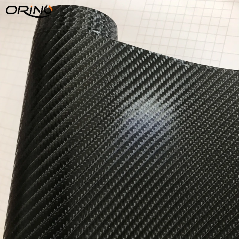 50X150/200/300/500CM 6D Carbon Sticker 6D Carbon Wrap Film For Motorbike Car Wrapping With Air Free Bubbles