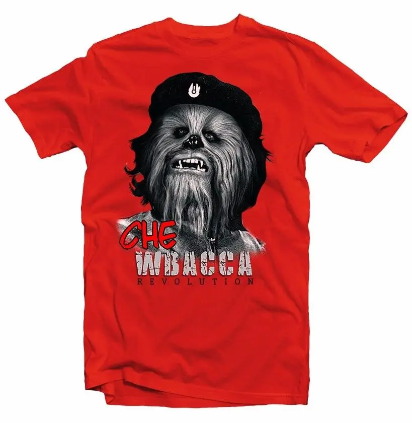 Men'S T-Shirt 2019 Newest  CHEWBACCA Che Guevara Revolution Red Cotton Printed T-shirt