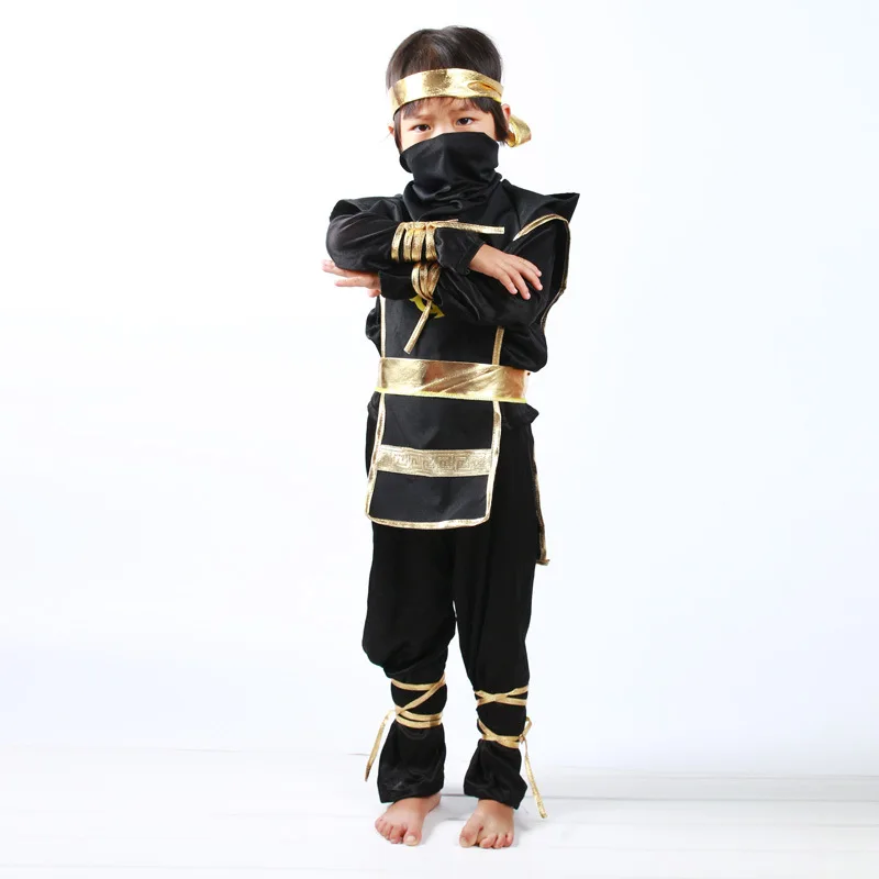 Ninja Samurai Costume di Halloween per bambini Fancy Dress Anime Masquerade Carnival Ninja Cape Superhero Cosplay Festival travestimento