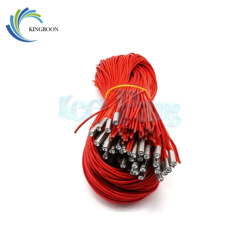 KINGROON 1PC 12V 40W Ceramic Cartridge Heater 6mm*20mm For Extruder 3D Printers Parts Heating Tube Heat 12V40W 1M Extrusion Part