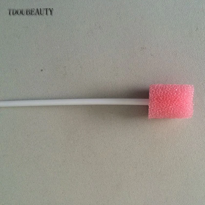 TDOUBEAUTY 100Pcs of Pink Disposable Sponge Swab for Oral Clinic Cleaning Use free shipping