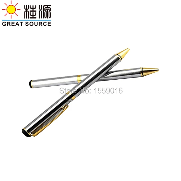 MQQ Spin metal 1.0 tip ballpoint metal tube blue and black ink ballpoint with 4pcs replace core (4PCS)