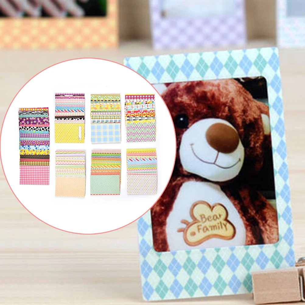 20 Pcs/Lot DIY Scrapbook Decorative Paper Photos Frame For Instax Mini Film Candy Color Photo Albums Stickers Home Decor