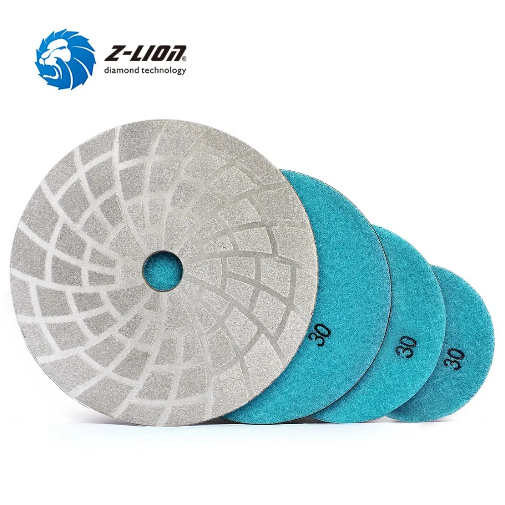 Almofadas de polimento de diamante, disco de lixa para roda de mármore e granito com encaixe a vácuo de 6 polegadas