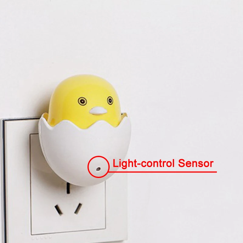 New Energy saving Duck LED Light EU/US Plug Duck AC110-220V Wall Socket Light-control Sensor LED Night Light Bedroom lamp