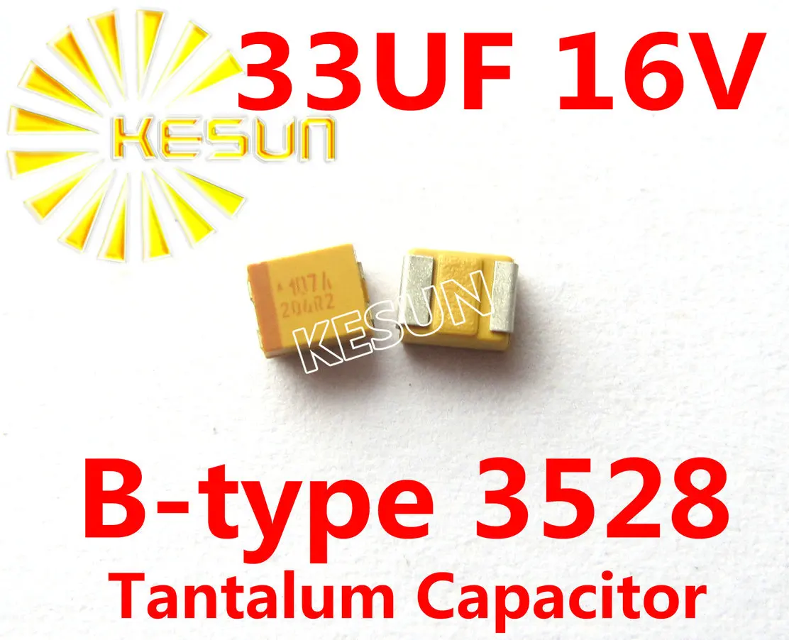 

33UF 16V B type 1210 3528 336C SMD Tantalum Capacitor Connector TAJB336K016RNJ x100PCS Free Shipping