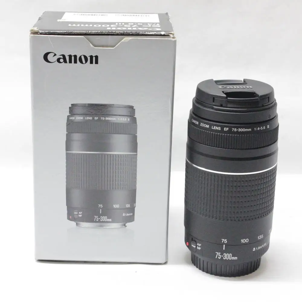 Canon camera lens EF 75-300mm F/4-5.6 III Telephoto Lenses for 1300D 650D 600D 700D 800D 60D 70D 80D 200D 7D T6 T3i T5i