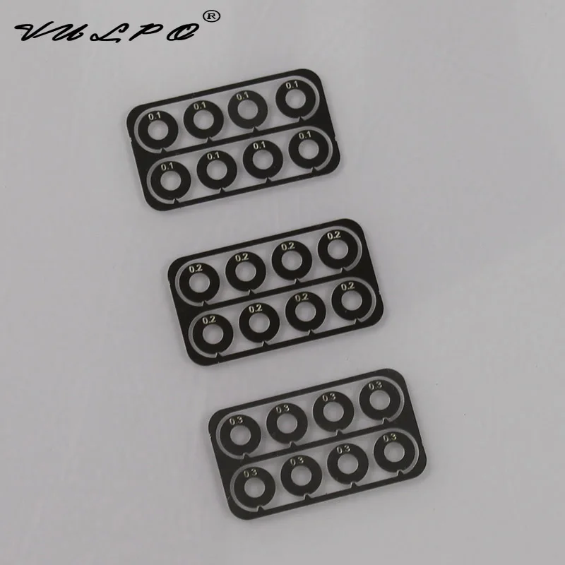 VULPO Super Precision Stainless Steel Shim Set 0.1mm 0.2mm 0.3mm For Airsoft AEG Ver.2/3 Gearbox