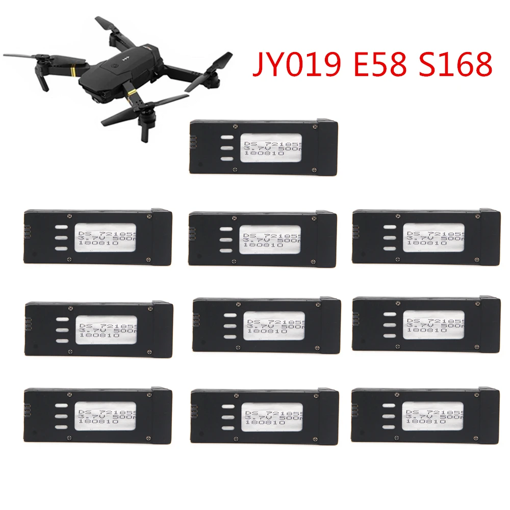 3.7V يبو بطارية ل Eachine E58 S168 JY019 RC الطائرة بدون طيار Quadcopter قطع الغيار استبدال قابلة للشحن بطارية 3.7v 500mAh بطارية