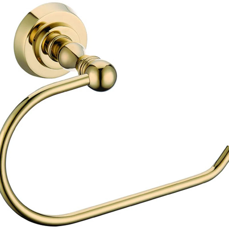 

Modern Bathroom Shower Towel Rings Brass Nickel Brush Golden Color Wall Mounted Toilet Furnitures Bathroom Set GJKE2807-1A