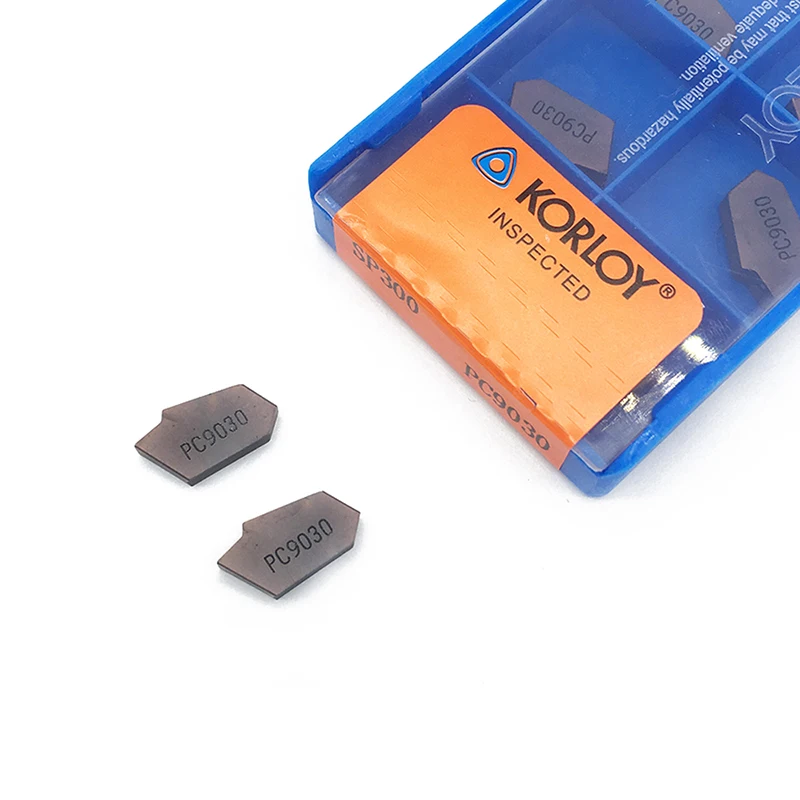 10PCS SP300 PC9030 Single head grooving carbide inserts CNC tool SP300 External Turning Tool or Internal Turning Tool