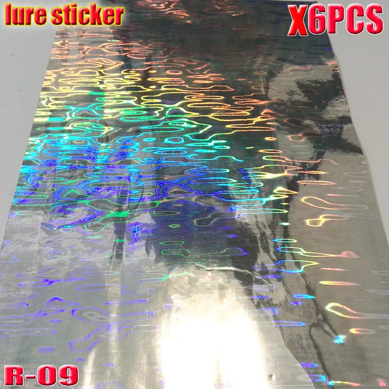 NEW fishing lure sticker fish skin, DIY jig stickers fly tying materials, big size 100mm x 150mm 6papers/lot